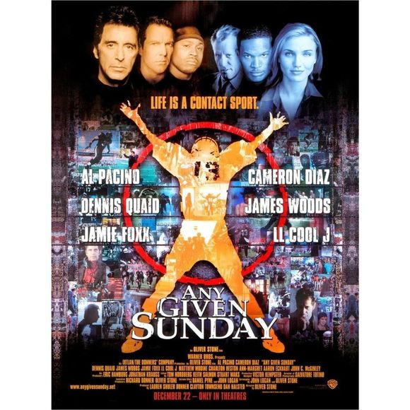 Any Given Sunday (DVD, 1999) Widescreen Directors Cut; Pacino, Diaz, Foxx, Woods - Picture 1 of 2